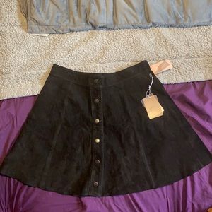 Black Suede Skirt